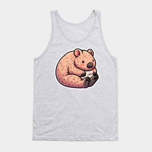 Wombat Kawaii Graphic Critter Cove Cute Animal A Splash of Forest Frolics and Underwater Whimsy! Tank Top